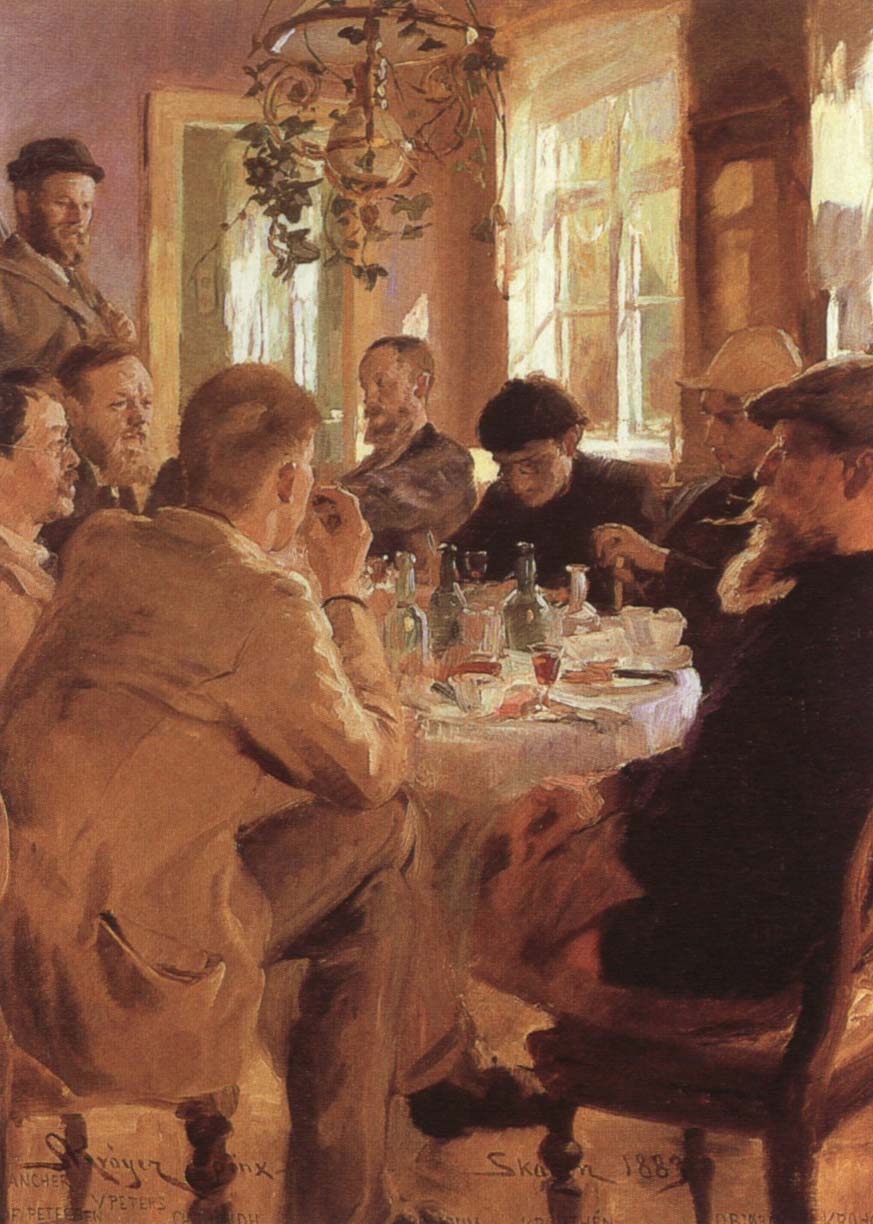 Peder Severin Kroyer Artists at Breakfast